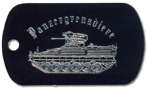 Unbekannt Erkennungsmarke mit Gravur Panzergrenadier