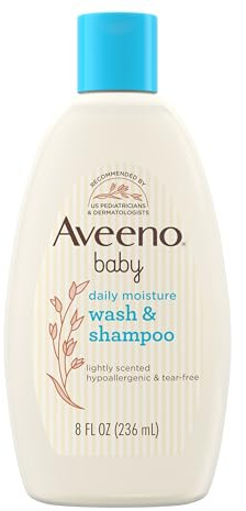 Aveeno Detergente e Shampoo per bambini, per capelli e corpo, non irrita gli occhi, 227 ml