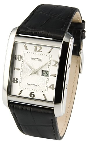 Eurochron Funk Armbanduhr Junghans-Uhrwerk Funkuhr Armbanduhr Leder 964.4714