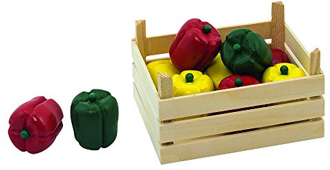 Goki 51675 - Kaufläden und Zubehör - Paprikaschoten, Gemüsekiste