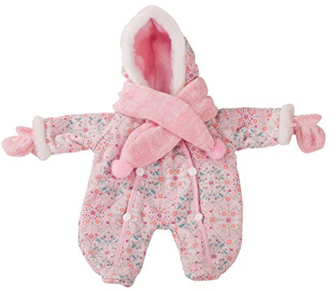 Götz 3402279 Schneeanzug warm eingepackt - Overall-Winterset Puppenbekleidung Gr. M - 3-teiliges Bekleidungs- und Zubehörset für Babypuppen 42 - 46 cm