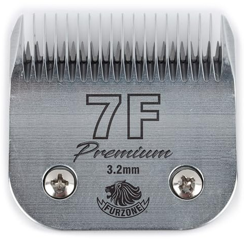 Furzone Detachable Blade - Size 7F Blade 1/8, Made of Extra Durable Japanese Steel, Compatible with Most Andis, Oster, Wahl A5 Clippers