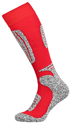Tobeni 2 Paia Donna Uomo Sci Funzionale Snowboard Calze Invernali Unisex Rosso-Grigio 39-42