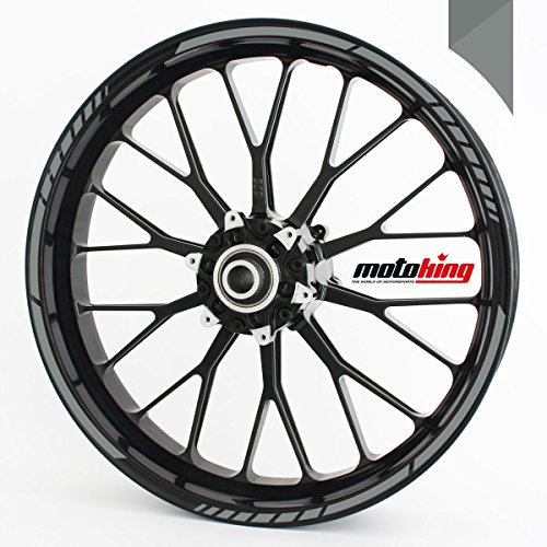 Felgenrandaufkleber GP im GP-Design passend für 17 Zoll und 16 18 19 Felgen für Motorrad, Auto & mehr - Mausgrau