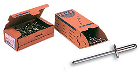 Bralo - Remache aluminio/acero cabeza ancha diámetro 4x20mm