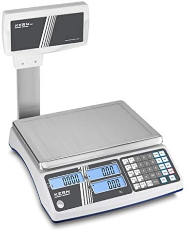 KERN Serie RIB Preisrechnende Waage, 6kg/15kg Wägebereich, 2g/5g Ablesbarkeit, 325mm x 340mm x 405mm