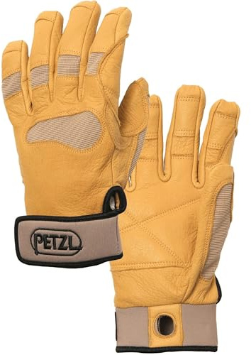 Petzl - Guantes para asegurar y rapelar CORDEX Plus - Unisex, Marrón Claro, S