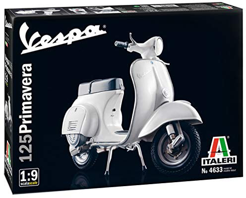 Italeri 510104633-1:9 Vespa 125 Primavera, Modellbau, Bausatz, Standmodellbau, Basteln, Hobby, Kleben, Plastikbausatz