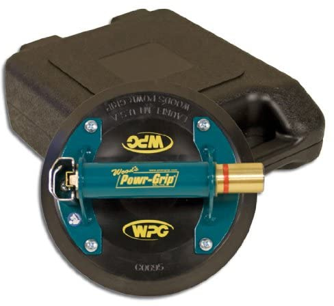 Bohle sugpropp Powr-Grip pumpdammsugare metall N4950 – metallhandtag, mässingskolv, 200 mm sugskiva, 57 kg lastkapacitet – optisk vakuumkontroll, leverans i plastfodral – vakuumpumpump, metallic
