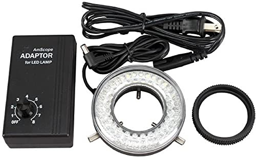 AmScope 64-LED Microscope LED Ring Light with Adapter