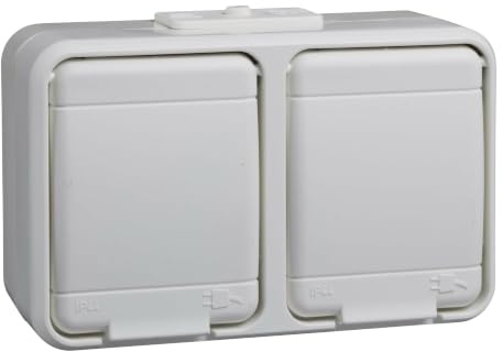 Elso Steckdose 2-Fach Vorverdrahtet Steckklemme ATO, reinweiß, 445404
