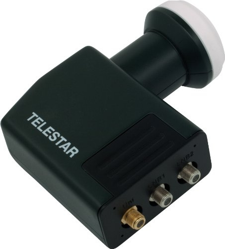 TELESTAR Skywire HC LNB – Unicable-LNB (Unicable + 2 zusätzliche Anschlüsse, 40 mm Feed-Durchmesser, 0,1 dB) – Schwarz