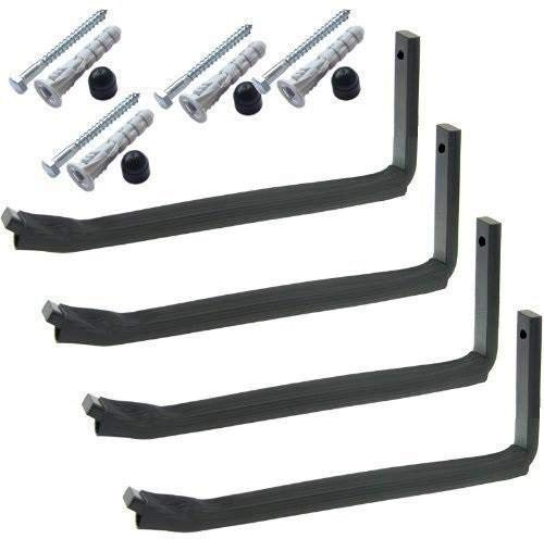 4U® 4 x XXL Reifenhalter 25,5cm, 30kg (8x20mm) Reifenwandhalter Wandhalterung Reifen Felgen Felgenbaum Halter