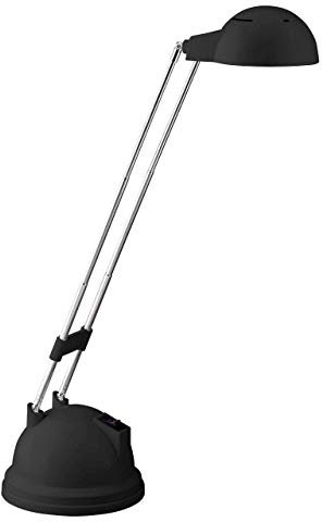 Lampada BRILLIANT Katrina Lampada da tavolo a LED nera | 1x LED integrato da 5,7 W (SMD), (600lm, 2700K) | Scala da A ++ a E | Girevole con interruttore a levetta/testa