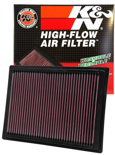 K&N High-Flow Original Lifetime Engine Air Filter: Increase Power & Towing, Washable, Premium: Compatible with 1996-2008 FORD/Lincoln: Excursion, F150, F250, F350, Mark, Navigator, 33-2287