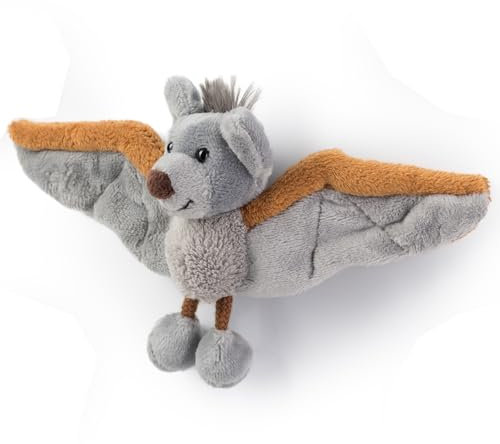 Schaffer 3518 Plüsch Magnet Fledermaus Vampi, 10 cm, grau-braun