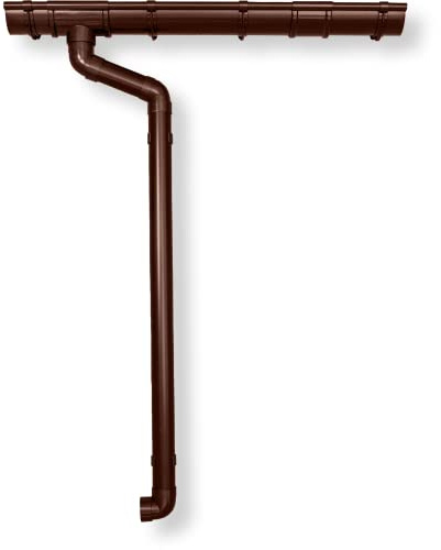 4Home&Garden Dachrinnen Set RG 100 braun 300 cm Halbrund Regenrinne Komplettset