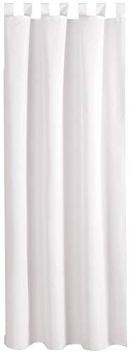 Bestlivings Blickdichte (Weiß) Gardine mit Schlaufen in 140x245 cm (BxL), Vorhang Dekoschal als Sichtschutz