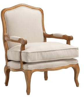 Vente-unique - Sessel mit gerader Rückenlehne 1 Mahaux - Leinen - beige