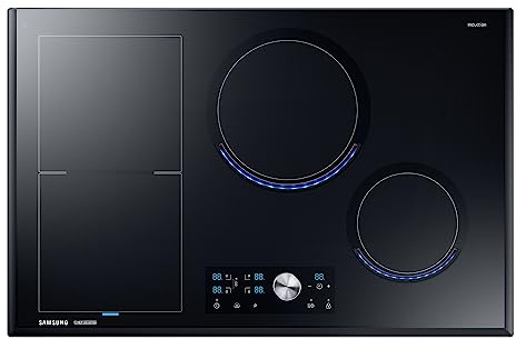 Samsung NZ84J9770EK/EF autarkes Virtual Flame Induktionskochfeld / 80 cm / flexible Zone links / schwarz