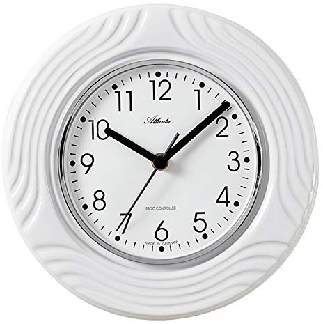 Atlanta Funk Küchenuhr Edel-Keramik Weiß - 6020