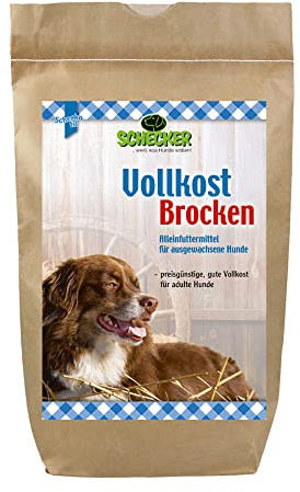 Schecker Vollkost Brocken mit Fleisch - Trockenfutter für Hunde - Leckere Vollnahrung - 12 kg