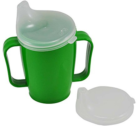 Dr. Junghans Medical 29059 Gobelet avec poignée Vert – 2 Couvercle 4/12 mm