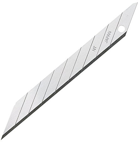 NT Cutter 9mm Snap-Off Precision Blades, 30 Degree Blades, 100-Blade/Pack, 1 Pack (BD-1800)