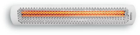 Bromic Tungsten Smart Heat 6000W Electric Patio Heater – Dual Element Infrared, 220V-240V, White Finish – BH0420013
