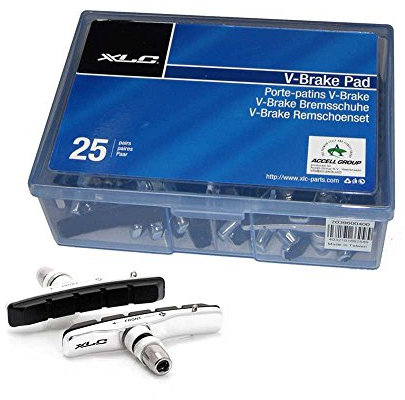 XLC Bremsschuhe Cartridge/V-Brake 25 Paar OEM-Verpackung / 72mm Fahrrad