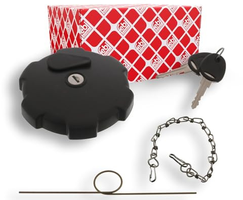 febi bilstein 46450 Tankdeckel abschließbar, unbelüftet mit Dichtung und Kette, 1 Stück
