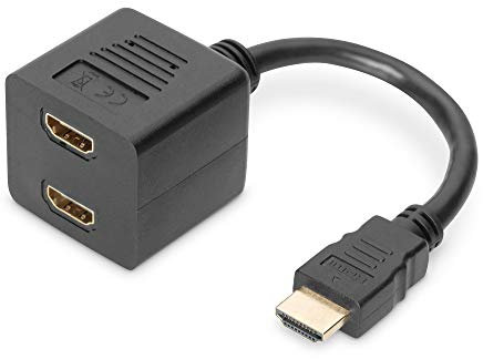 DIGITUS Adattatore grafico, HDMI tipo A a 2x HDMI tipo A, Full HD 60Hz, 1920 x 1200 pixel, nero