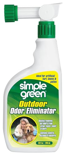 Outdoor Odor Eliminator for Pets, Dogs, Ideal for Artificial Grass & Patio (32 oz Hose End Sprayer)