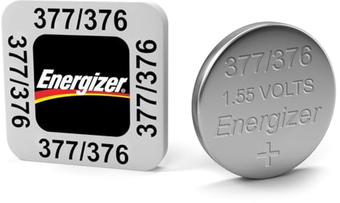 Energizer 635120 Uhrenbatterie Silberoxid 377/376/1,55 V, 2 Stück