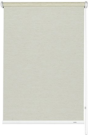 Gardinia Seitenzug-Rollo, Decken-, Wand- oder Nischenmontage, Lichtdurchlässig, Blickdicht, Alle Montage-Teile inklusive, Silvalin Natur, 82 x 180 cm (BxH), 6525082180