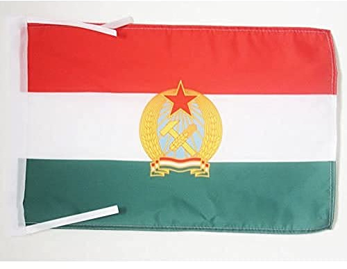 AZ FLAG - Flagge Volksrepublik Ungarn 1949-1956 - 45x30 cm Mit Kordel - Ungarische Fahne 30 x 45 Cm - Flaggen