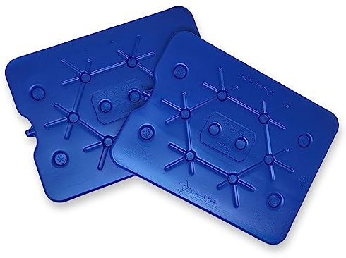 ToCi 2er Set XXL Kühlakku 800 ml – Freezeboard 32 x 25 cm - Extra flaches Kühlelement für Kühlbox, Kühltasche & Eisbox - Kühlpad lebensmittelecht & wiederverwendbar - Kühlblock für Reisen & Camping