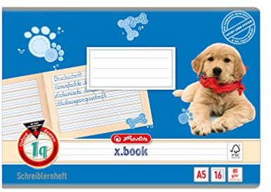 Herlitz 1957737 Schreiblernheft, DIN A4 quer, Lineatur SL