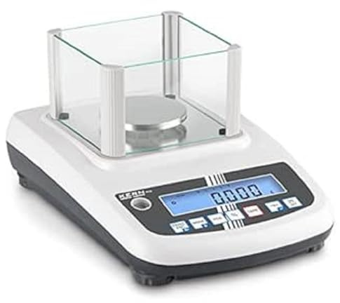 KERN Serie PFB Kunststoff Präzisionswaage mit Komfortabler Bedienphilosophie, 200g Wägebereich, 0,001g Ablesbarkeit, 210mm x 315mm x 90mm