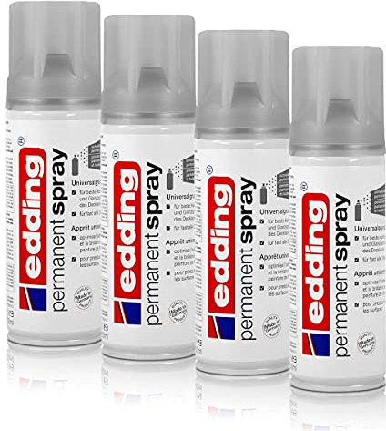 4x edding Permanent Spray Universalgrundierung grau 200 ml