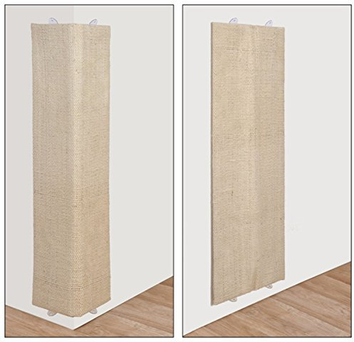 HI Katzenkratzbrett Katzen Kratzbrett aus Natursisal 80x28cm beige 49060