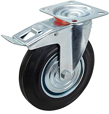FIXMAN 921139 Gummi-Schwerlastrolle 200 mm, 200 kg