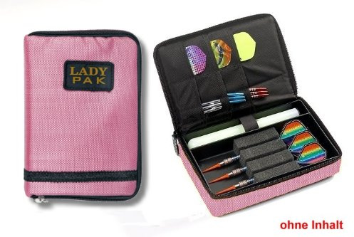 Winsport Darttasche Lady PAK, Farbe rosa strapazierfähige Nylon-Tasche für 1-2 Sets montierter Darts und zusätzlichen Fächern für Flys und Ersatzschäfte. (ohne Inhalt)