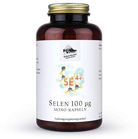 KRÄUTERHANDEL SANKT ANTON - Selen Kapseln - 100 µg reinen Selens - Hochdosiert - Vitamin E - Deutsche Premium Qualität (180 Kapseln)
