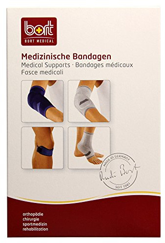 bort 055100 medium haut KubiTal Ellenbogen-Polster-Bandage in unterschiedlichen Farben und Größen, rechts und links gleich, medium, beige
