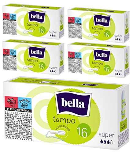 bella Tampo Tampons Super 80 Stück (5x16) schmal Anfängerinnen Easy-Twist