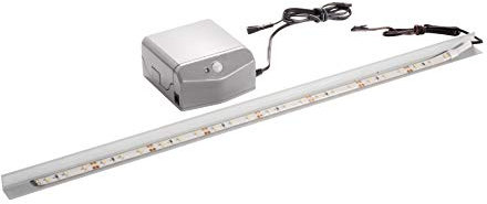 FACKELMANN LED-Waschbeckenbeleuchtung Mini Einbau-Set / Maße: ca. 45 cm breit / batteriebetriebenes BackLight Mini für Glasbecken / hochwertiges LED-Band für Waschtisch aus Glas / inklusive Batterien