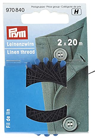 Prym Linen thread 20m black 2pc