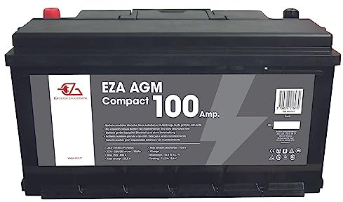 Batteria AGM 100 Ah Compact Bassa per Servizi Camper e Fotovoltaico
