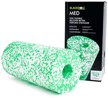 BLACKROLL® MED Faszienrolle (30 cm x 15 cm), weiche Massagerolle für schmerzempfindliche Menschen, Fitness-Rolle für schonende Massage, ideal für zu Hause, weiche Härte, Made in Germany, Weiß/Grün